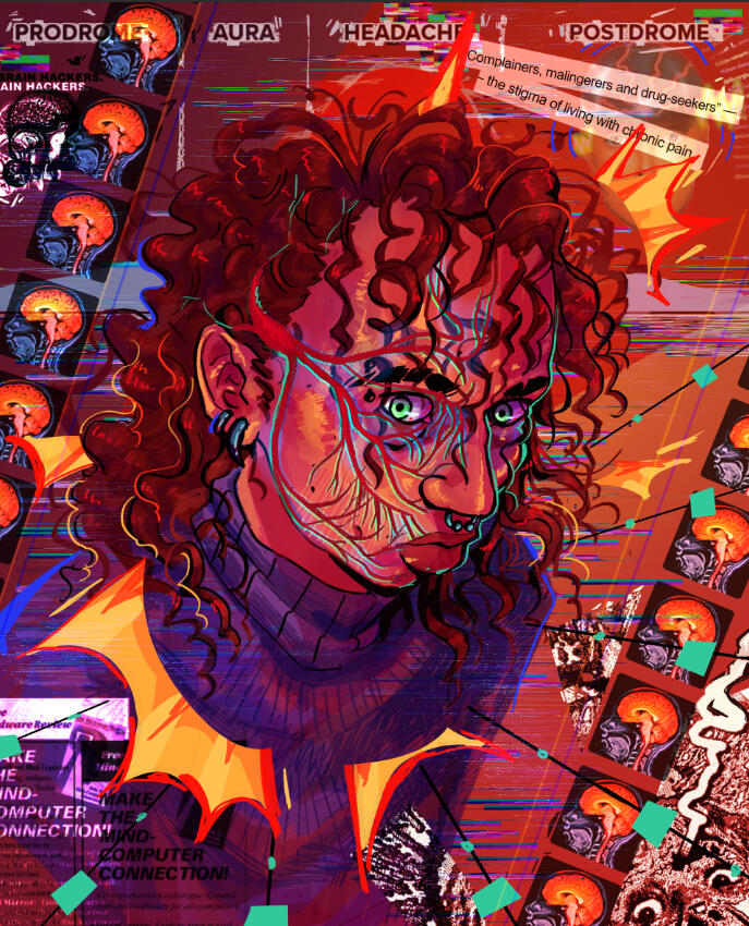 a screenshot of a discord message. the user's nickname is "ford". their icon is of a colorful drawing of a person with pale blue skin and purple hair over a lesbian flag background. the message they sent reads: "sage made up the state of michigan for their